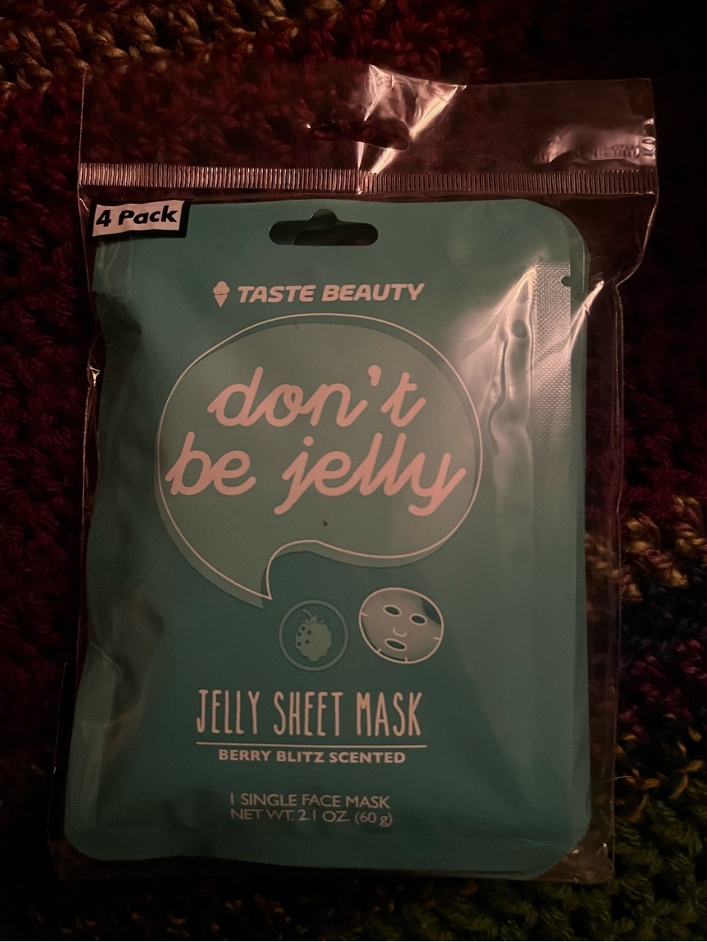 Taste Beauty "don't be jelly" Jelly Sheet Mask - Teal 4 pack
